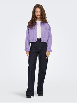 Světle fialová dámská džínová bunda ONLY Drew