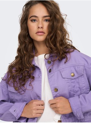 Světle fialová dámská džínová bunda ONLY Drew