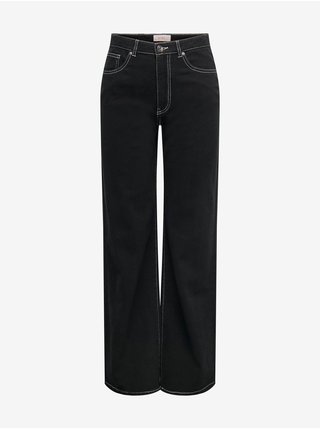 Černé dámské široké džíny ONLY Juicy