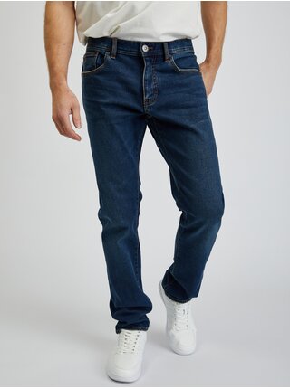 Slim fit pre mužov Armani Exchange - tmavomodrá
