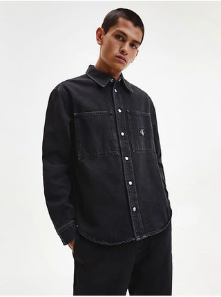 Rifľové pre mužov Calvin Klein Jeans - čierna