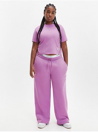 Světle fialové dámské tepláky Calvin Klein Jeans