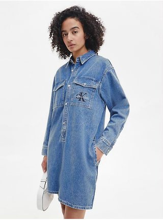 Šaty na denné nosenie pre ženy Calvin Klein Jeans - modrá