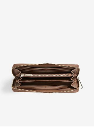 Světle hnědá dámská vzorovaná peněženka Calvin Klein