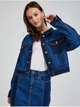 Tmavomodrá dámska džínsová bunda ORSAY