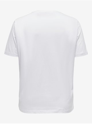 Bílé dámské basic tričko ONLY CARMAKOMA Only