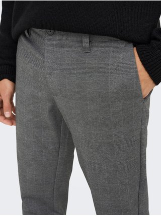 Formálne nohavice pre mužov ONLY & SONS - sivá