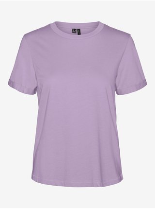 Svetlo fialové dámske basic tričko VERO MODA Paula