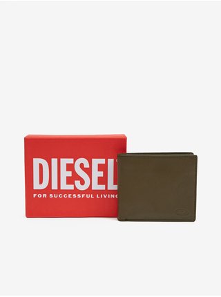 Tmavě hnědá pánská kožená peněženka Diesel