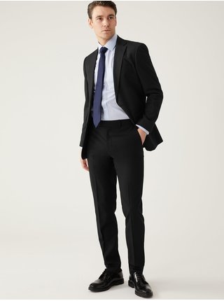 Černé pánské oblekové slim fit sako Marks & Spencer 
