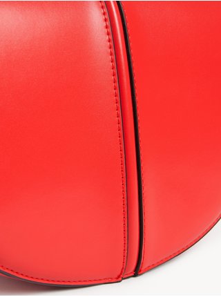 Červená koženková crossbody kabelka Marks & Spencer 
