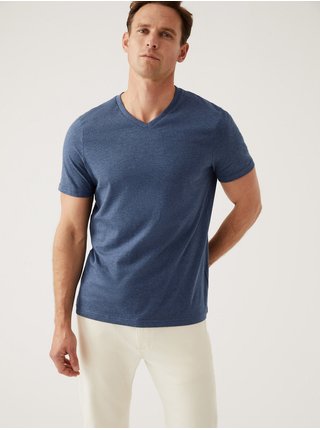 Tmavě modré pánské tričko Marks & Spencer  