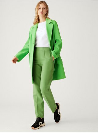 Zelený dámský kabát Marks & Spencer  