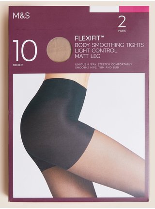 Krémové dámské průsvitné punčochy 10 DEN Marks & Spencer   