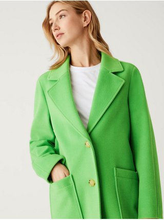 Zelený dámský kabát Marks & Spencer  