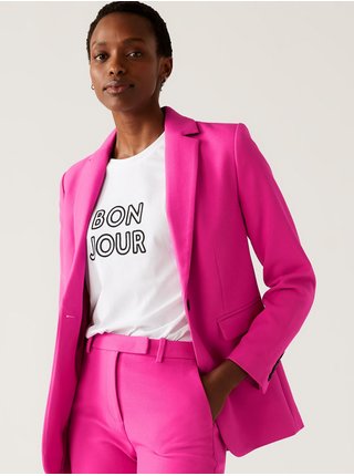 Tmavě růžové dámské sako Marks & Spencer  
