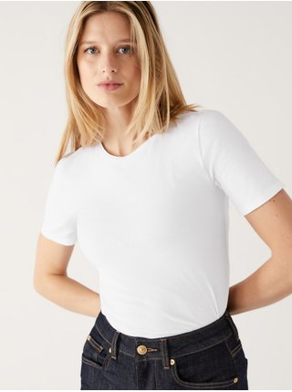 Bílé dámské tričko Marks & Spencer  