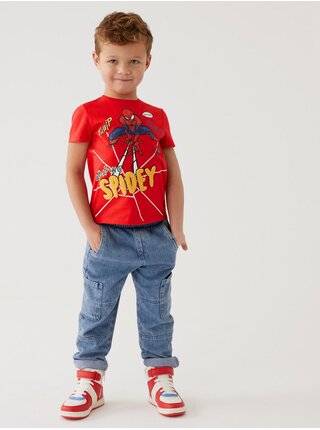 Červené klučičí tričko s potiskem Marks & Spencer Spider-Man™ 
