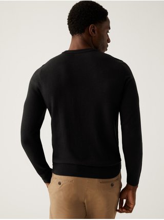 Černý pánský basic svetr Marks & Spencer 