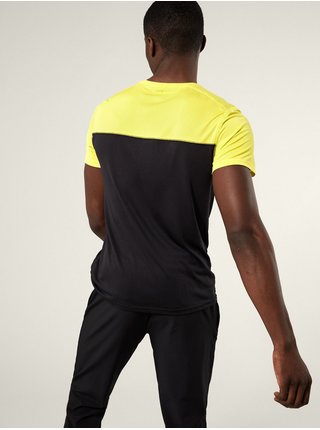 Žluto-černé pánské sportovní tričko Marks & Spencer  
