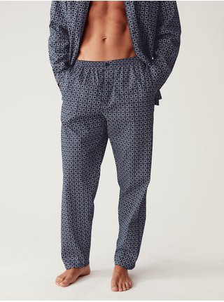 Tmavě šedá pánská vzorovaná pyžamová souprava Marks & Spencer  