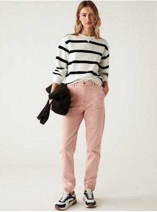Růžové dámské kalhoty Marks & Spencer 