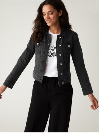 Černá dámská džínová bunda Marks & Spencer  