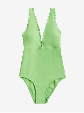 Svetlozelené dámske jednodielne plavky Marks & Spencer