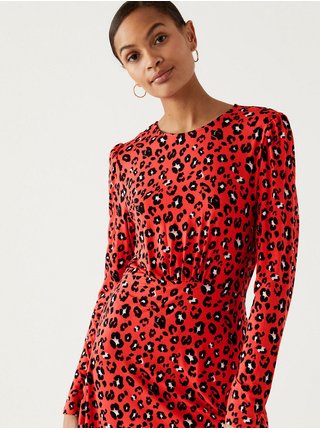 Šaty na denné nosenie pre ženy Marks & Spencer - červená, čierna