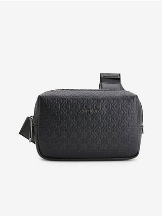 Čierna pánska vzorovaná taška cez rameno Calvin Klein Must Mono Block