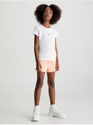 Biele dievčenské tričko Calvin Klein Jeans