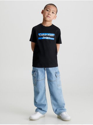 Čierne chlapčenské tričko Calvin Klein Jeans