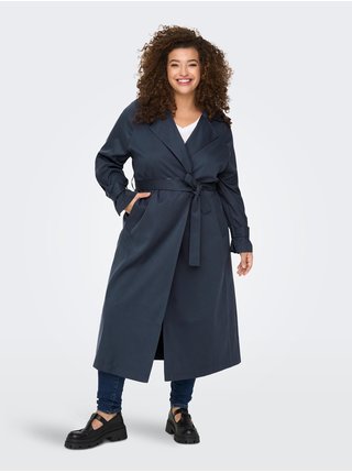 Tmavě modrý dámský lehký kabát ONLY CARMAKOMA Hyachint
