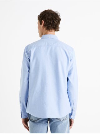 Světle modrá pánská bavlněná košile Celio Daxford 