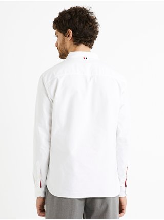 Bílá pánská košile regular Celio Caolinea 