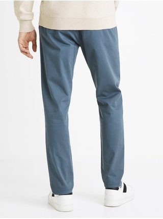 Modré pánské strečové kalhoty Celio Dotrip 