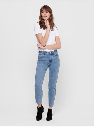 Modré dámské straight fit džíny ONLY