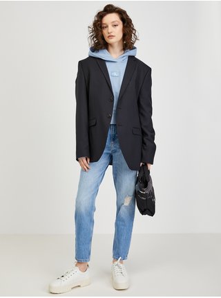 Svetlomodrá dámska mikina s kapucňou Calvin Klein Jeans