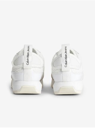 Bílé dámské tenisky se semišovými detaily Calvin Klein Jeans Toothy Runner