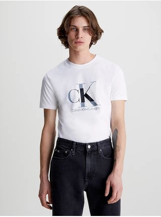 Biele pánske tričko Calvin Klein Jeans