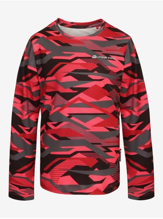 Černo-červené dětské rychleschnoucí tričko Alpine Pro Danzo