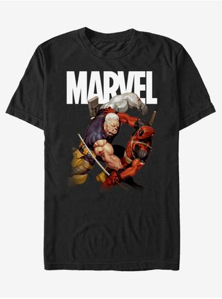 Černé unisex tričko ZOOT.Fan Marvel Deadpool Fight 