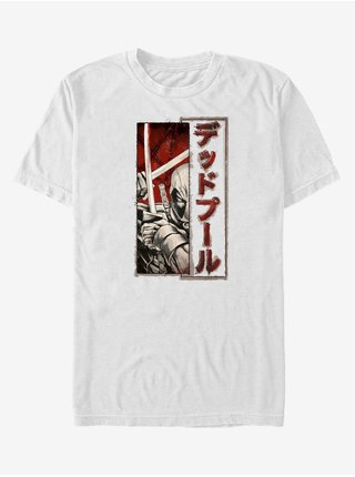 Bílé unisex tričko ZOOT.Fan Marvel Deadpool Sword Kanji