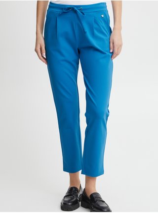 Modré dámské zkrácené kalhoty Fransa