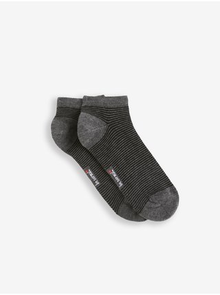 Tmavě šedé pánské proužkované ponožky Celio Difunray 