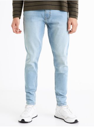 Světle modré pánské skinny fit džíny Celio C45 Dosklue