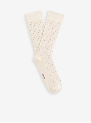 Krémové pánské puntíkované ponožky Celio Bip 