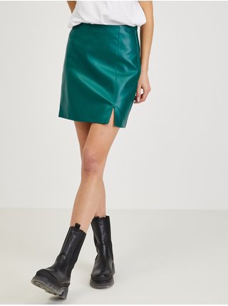 Zelená dámská koženková sukně ORSAY