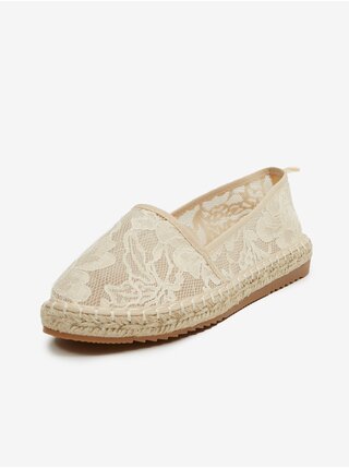 Béžové dámské krajkové espadrilky ORSAY