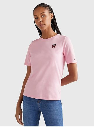 Růžové dámské tričko Tommy Hilfiger 